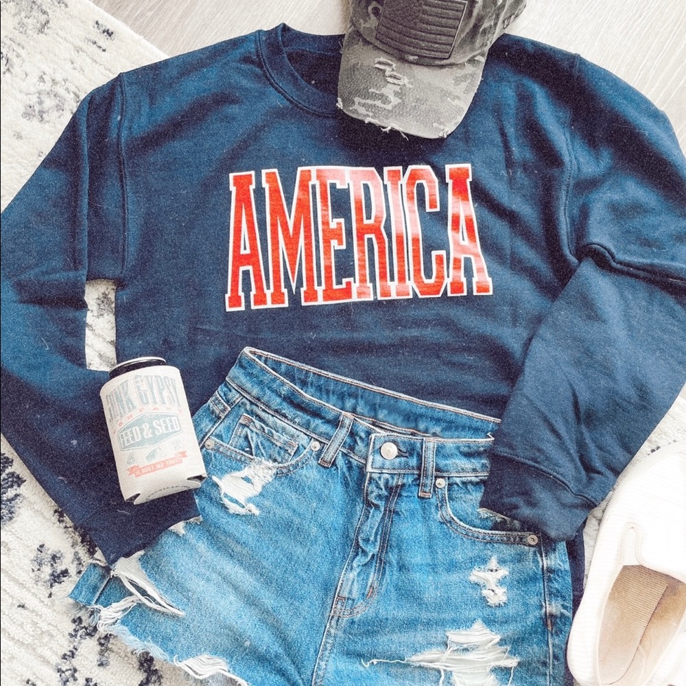 America sweater. Perfect for 4th of July holiday!